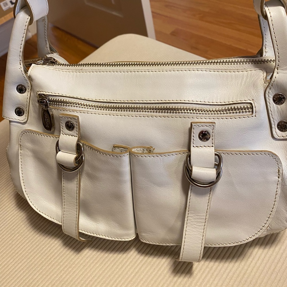 Mint condition white Argentinian leather purse